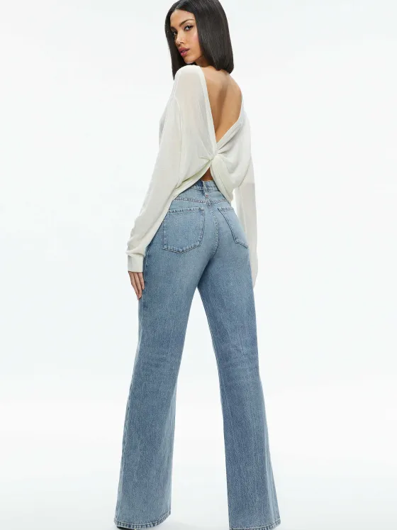 Women Alice and Olivia Akers Reversible Pullover