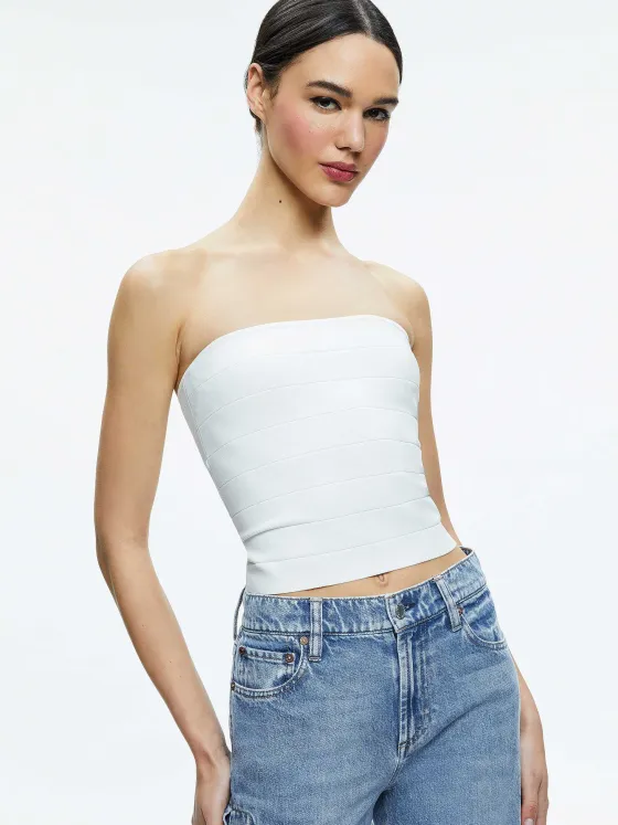 Women Alice and Olivia Alison Full Length Tube Top