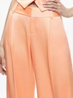 Women Alice and Olivia Amber Collared Vest + Eric Low Rise Pant