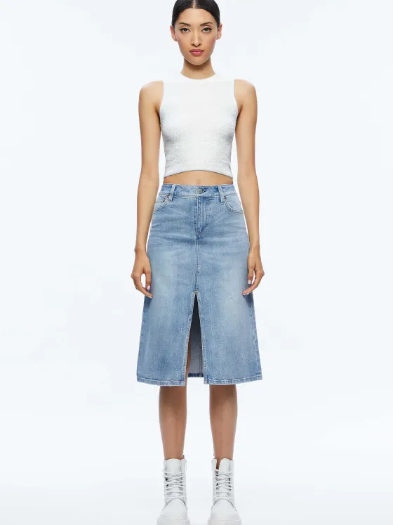 Women Alice and Olivia Amity Sleeveless Cropped Tank