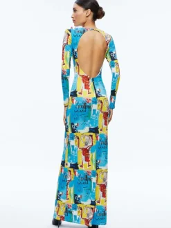 Women Alice and Olivia A+O X Basquiat Delora Maxi Dress