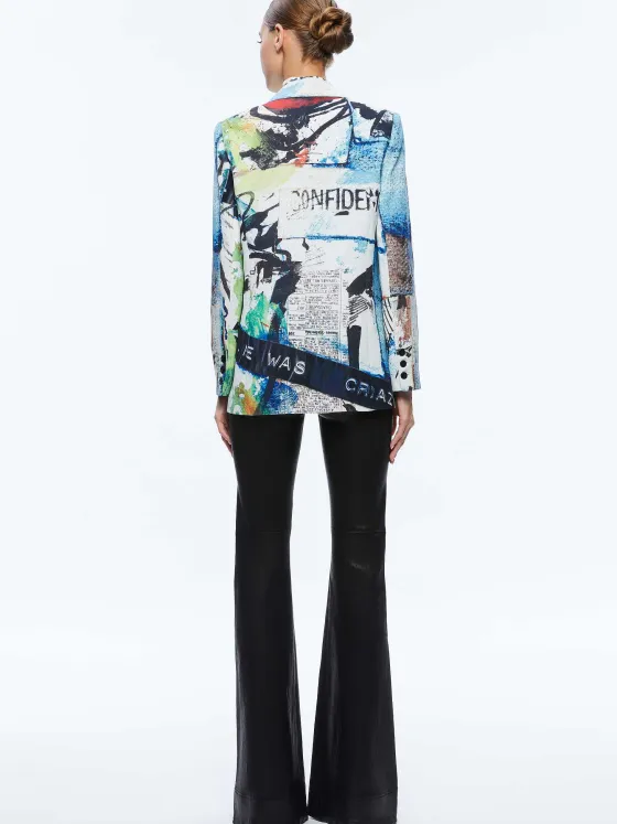 Women Alice and Olivia A+O X Basquiat Denny Blazer