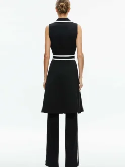 Women Alice and Olivia Aubrey Long Trench Vest