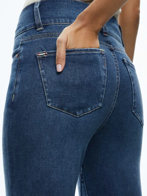Women Alice and Olivia Beautiful Seamed Wide Leg Jean