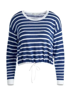 Women Alice and Olivia Bernetta Cropped Drawstring Pullover
