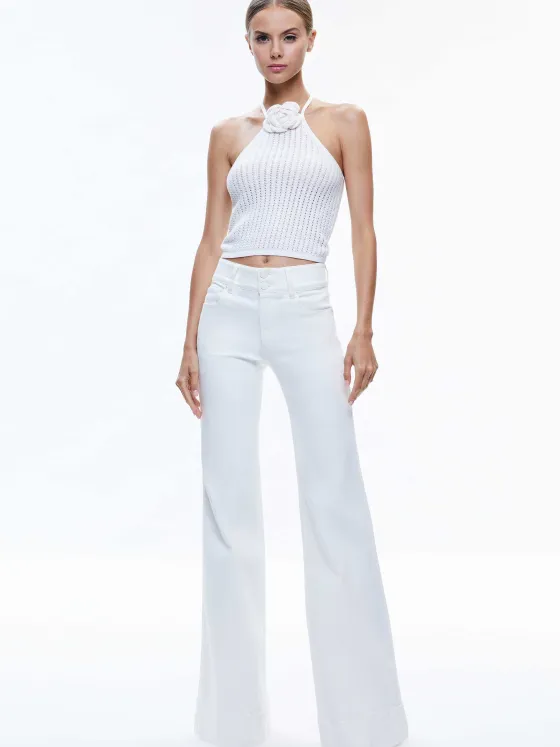 Women Alice and Olivia Bessie Halter Top