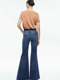 Women Alice and Olivia Braden Drop Shoulder Tee