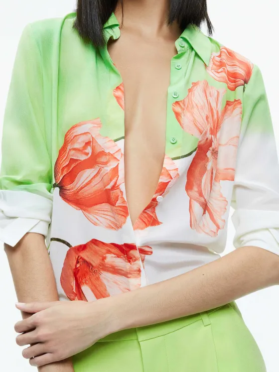 Women Alice and Olivia Brady Slim Button Down