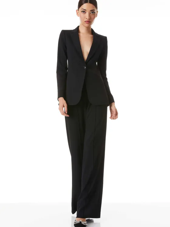 Women Alice and Olivia Breann Long Fitted Blazer