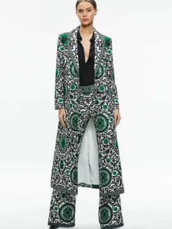 Women Alice and Olivia Bret Long Blazer