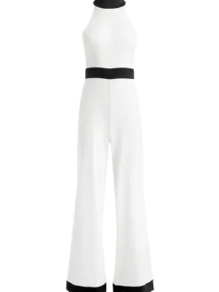 Women Alice and Olivia Cataline High Neck Wide Leg Jumpsuit