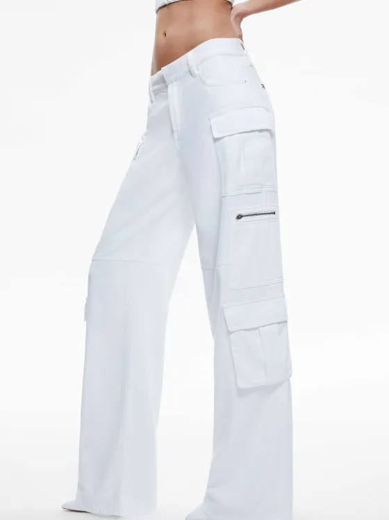 Women Alice and Olivia Cay Baggy Cargo Jeans