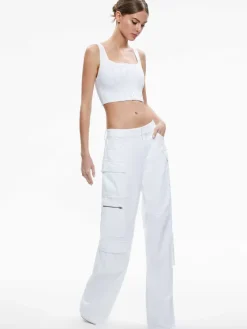 Women Alice and Olivia Cay Baggy Cargo Jeans