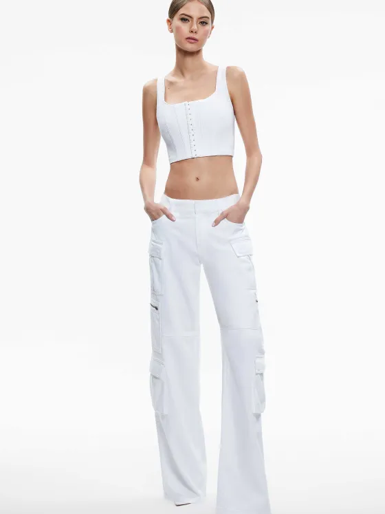 Women Alice and Olivia Cay Baggy Cargo Jeans