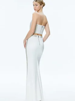 Women Alice and Olivia Ceresi Embellished Crop Top + Marilynn Embellished Maxi Skirt