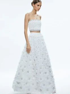 Women Alice and Olivia Ceresi Embellished Spaghetti Strap Top
