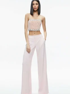 Women Alice and Olivia Ceresi Embellished Spaghetti Strap Top