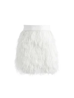 Women Alice and Olivia Cina Feather Mini Skirt