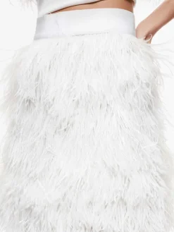 Women Alice and Olivia Cina Feather Mini Skirt