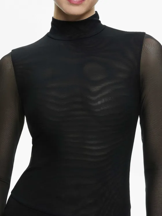 Women Alice and Olivia Clarinda Turtleneck Bodysuit