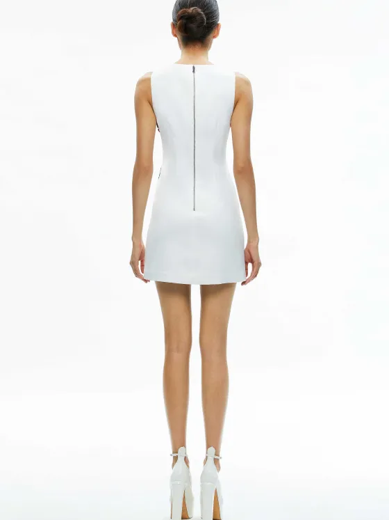 Women Alice and Olivia Clyde Embellished Shift Dress