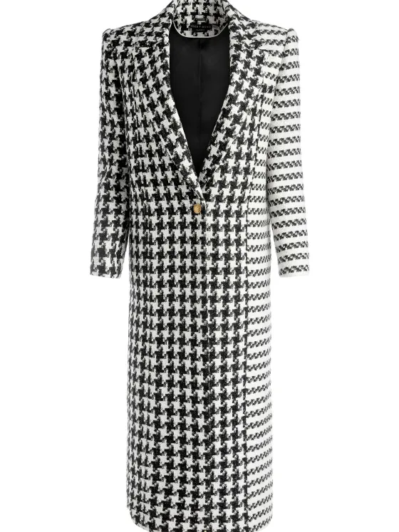 Women Alice and Olivia Colley Long Tweed Coat