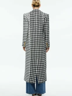 Women Alice and Olivia Colley Long Tweed Coat
