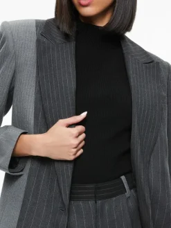 Women Alice and Olivia Colley Notch Collar Blazer + Conry Pleated Cuff Short