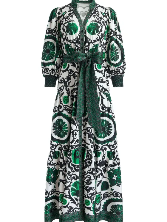 Women Alice and Olivia Cora Volume Tiered Shirt Dress