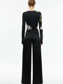 Women Alice and Olivia Delaina Long Sleeve Crop Top