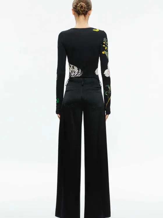 Women Alice and Olivia Delaina Long Sleeve Crop Top