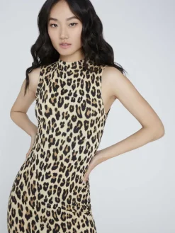 Women Alice and Olivia Delora Fitted Mock Neck Dress