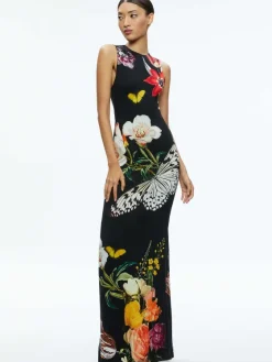 Women Alice and Olivia Delora Open Back Maxi Dress