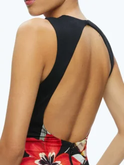 Women Alice and Olivia Delora Open Back Maxi Dress