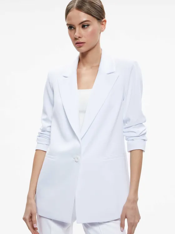 Women Alice and Olivia Denny Notch Collar Boyfriend Blazer