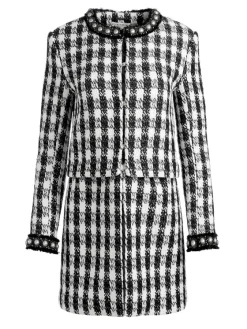 Women Alice and Olivia Deon Two-Fer Tweed Jacket