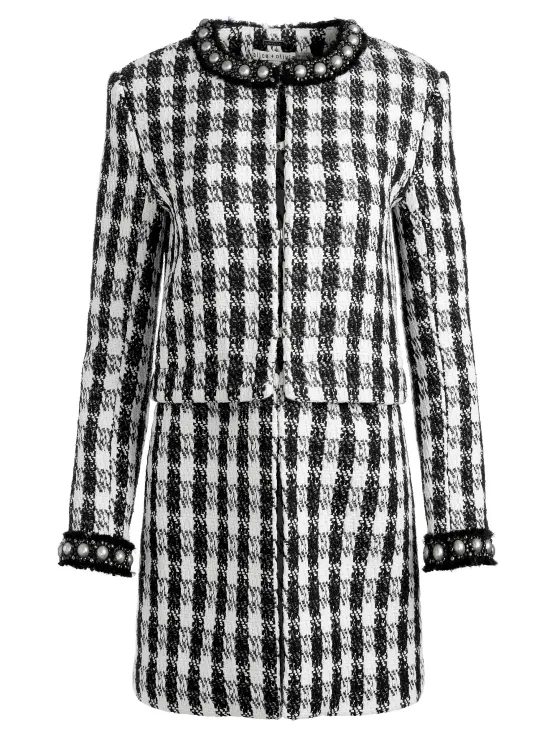 Women Alice and Olivia Deon Two-Fer Tweed Jacket