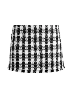 Women Alice and Olivia Deon Two-Fer Tweed Jacket + Mace Tweed Mini Skort
