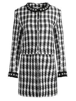 Women Alice and Olivia Deon Two-Fer Tweed Jacket + Mace Tweed Mini Skort
