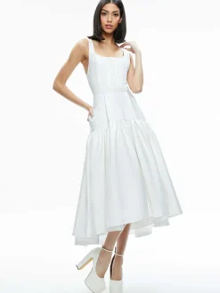 Women Alice and Olivia Diana Sleeveless Structured Midi Dress