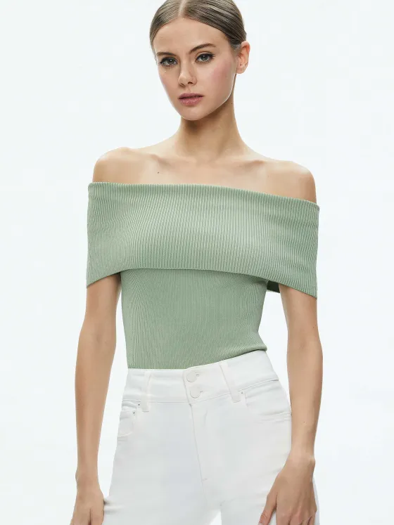 Women Alice and Olivia Dolan Foldover Sleeveless Pullover