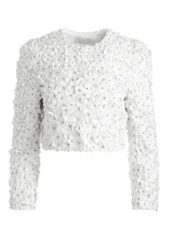 Women Alice and Olivia Domenica Embellished Mini Gown + Lorna Embellished Cropped Jacket