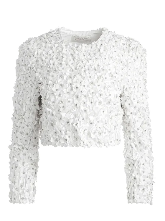 Women Alice and Olivia Domenica Embellished Mini Gown + Lorna Embellished Cropped Jacket