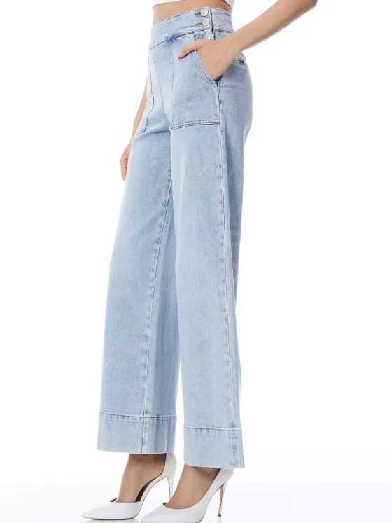 Women Alice and Olivia Donald High Waisted Jean