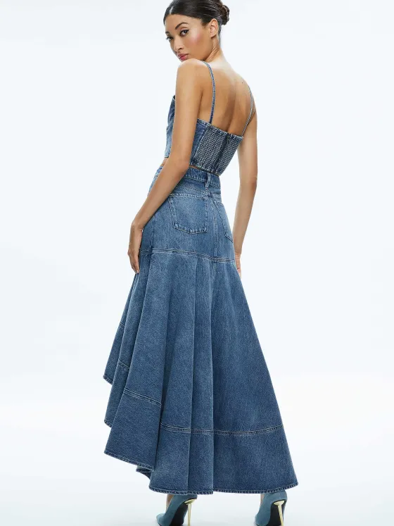 Women Alice and Olivia Donella High Low Skirt
