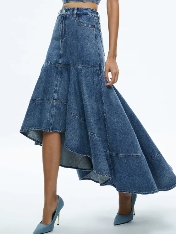 Women Alice and Olivia Donella High Low Skirt