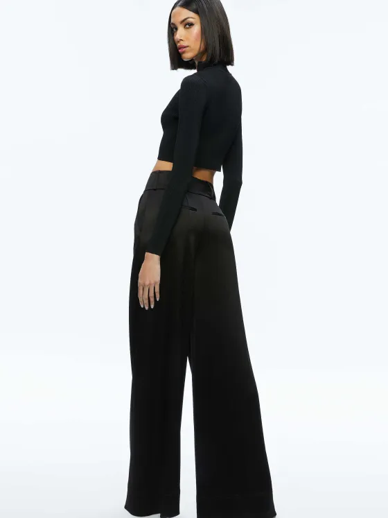 Women Alice and Olivia Dorris Ribbed Zip Up Cardigan