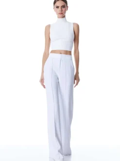 Women Alice and Olivia Dylan High Waisted Wide Leg Pant