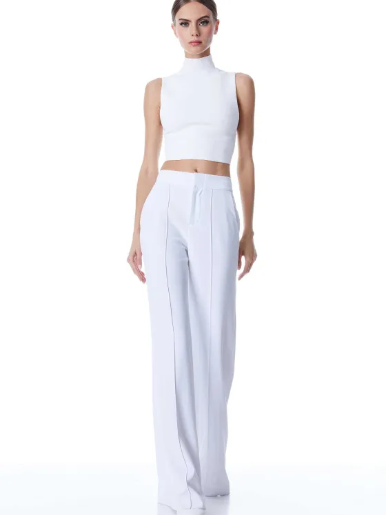 Women Alice and Olivia Dylan High Waisted Wide Leg Pant