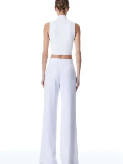 Women Alice and Olivia Dylan High Waisted Wide Leg Pant